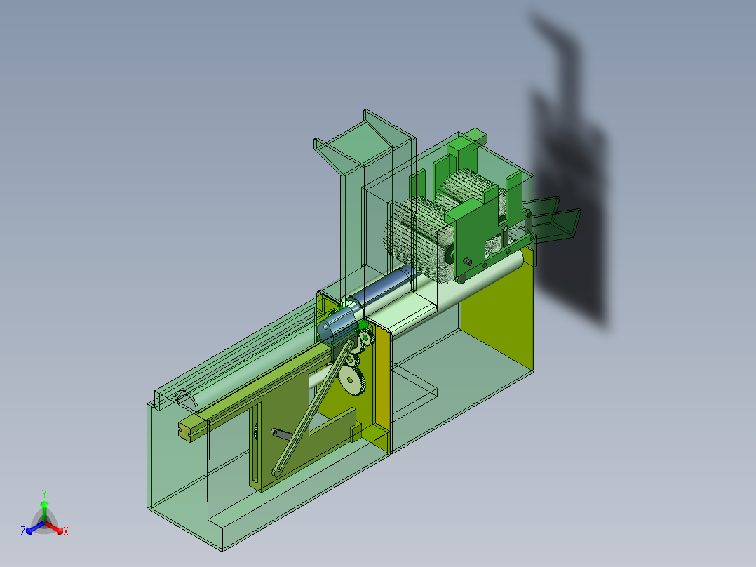 洗瓶机的简易设计正等轴测图