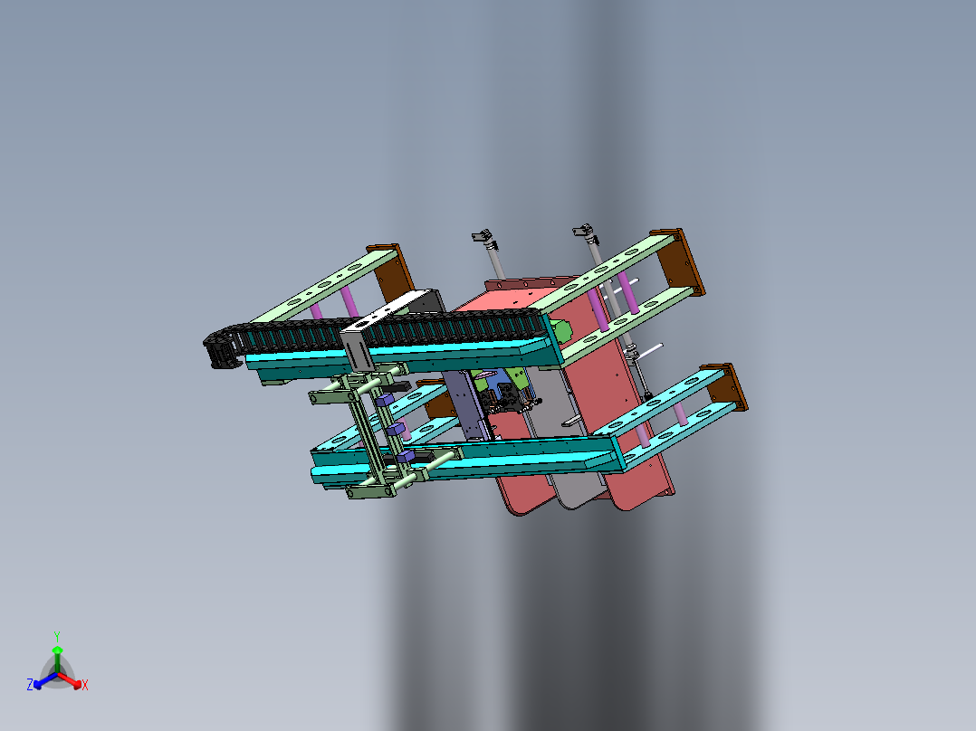 PTP-500动力电池极片自动移栽机正等轴测图