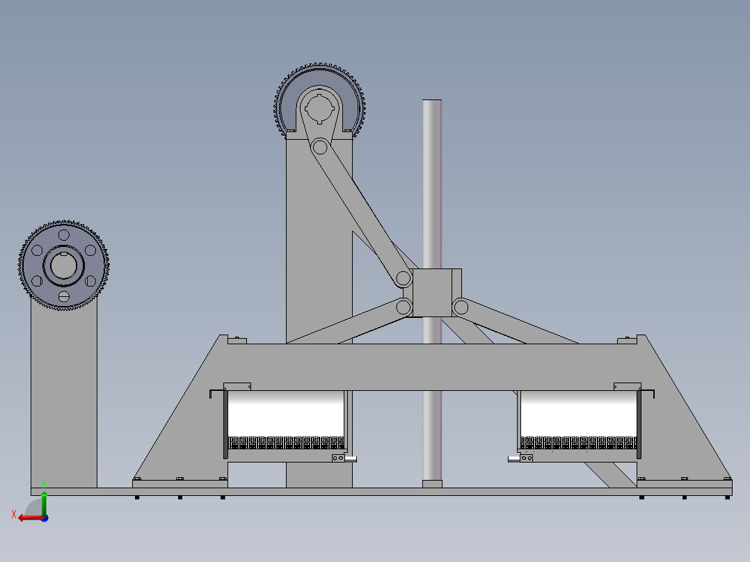 玉米秸秆保留型收割榨汁机挤压榨汁系统的设计说明书及全套图纸后视图