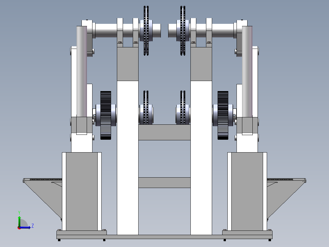 玉米秸秆保留型收割榨汁机挤压榨汁系统的设计说明书及全套图纸左视图