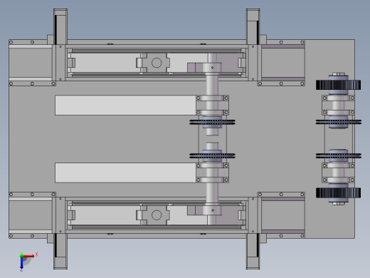 玉米秸秆保留型收割榨汁机挤压榨汁系统的设计说明书及全套图纸俯视缩略图