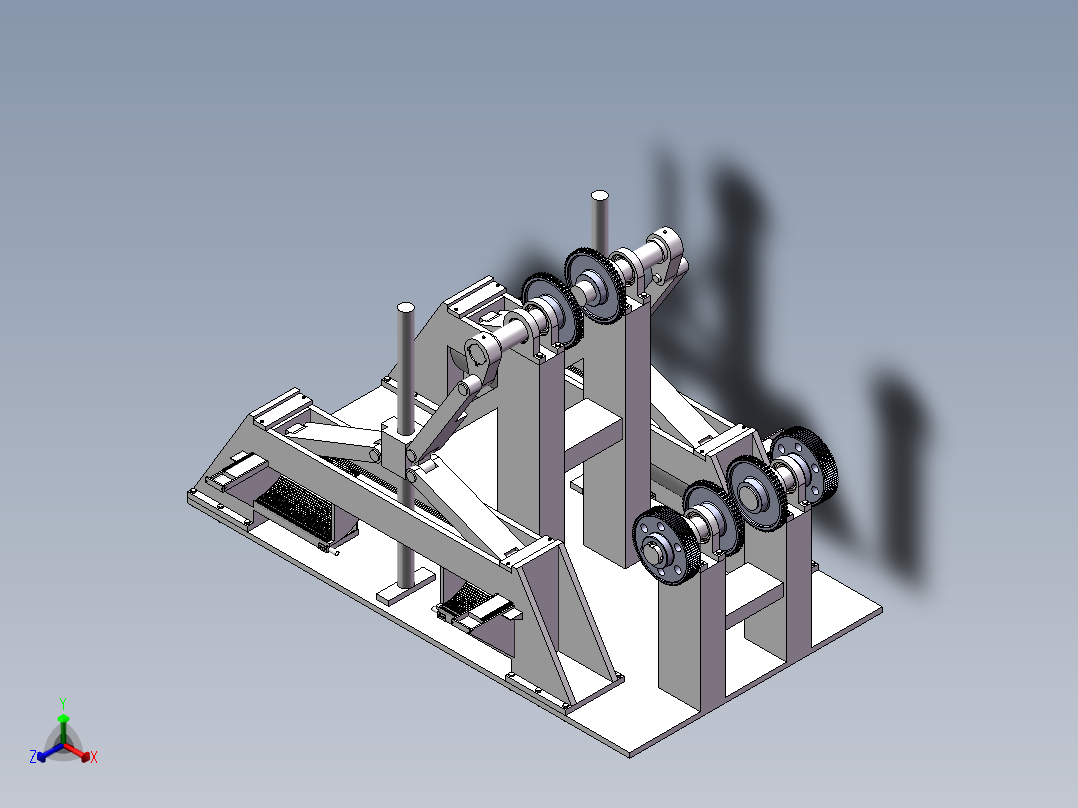 玉米秸秆保留型收割榨汁机挤压榨汁系统的设计说明书及全套图纸正等轴测图