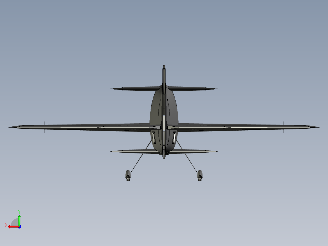 A2004132-RC F3A 单翼机后视图