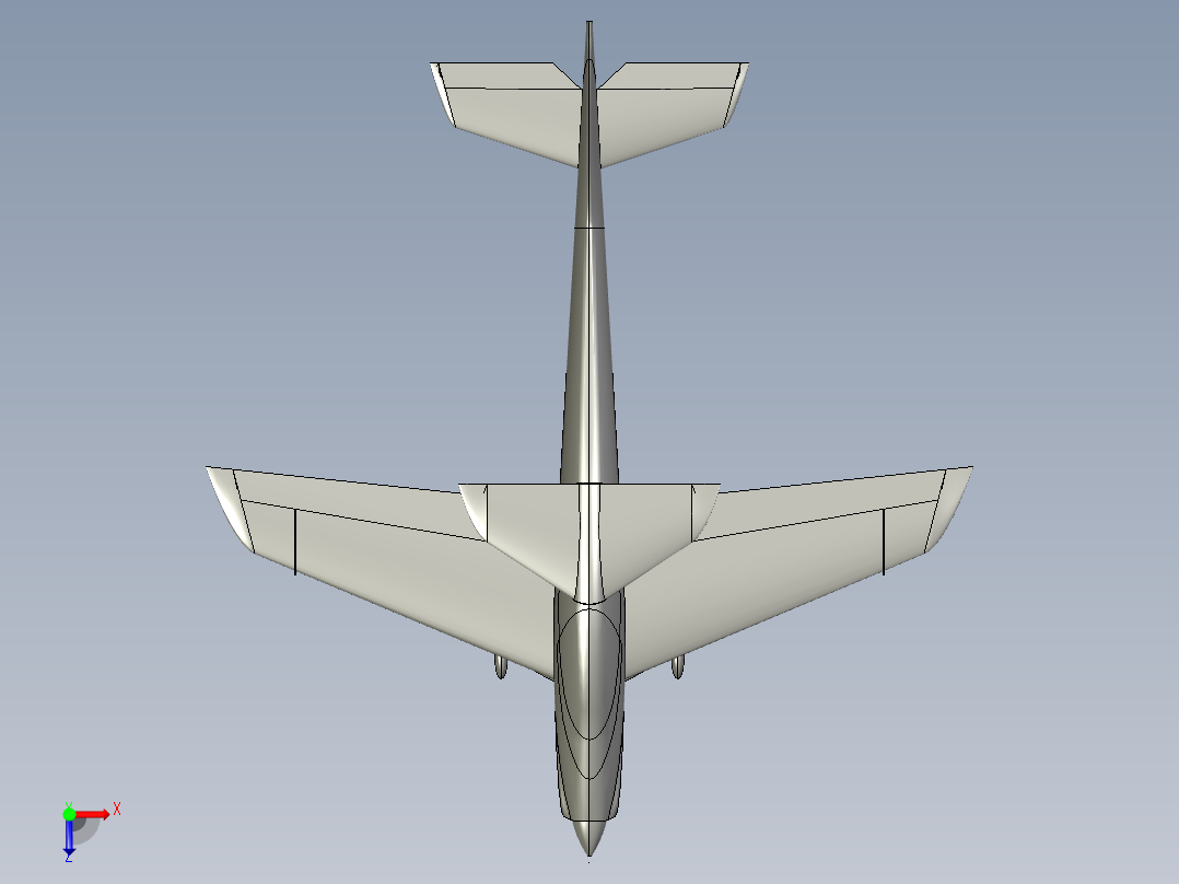 A2004132-RC F3A 单翼机俯视图