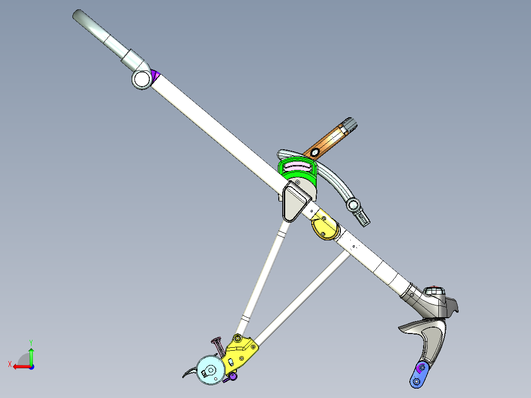 宠物手推车后视图