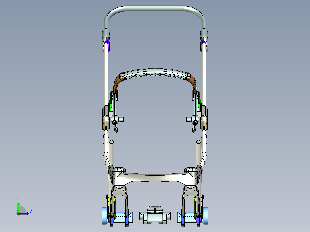 宠物手推车左视图