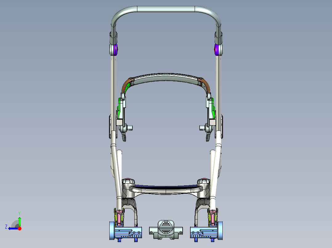 宠物手推车右视图