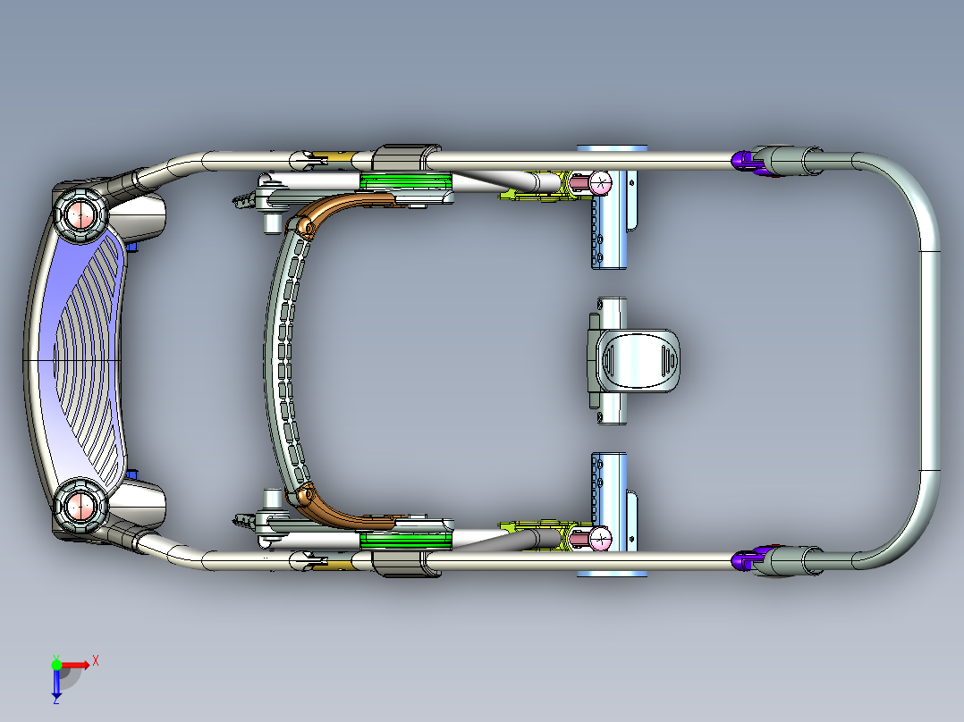 宠物手推车俯视图