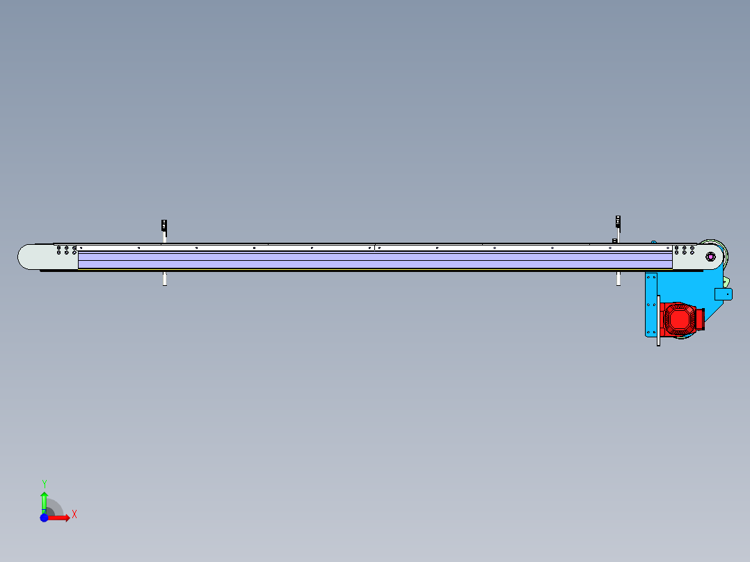 5M速冻食品轻型托盘输送线 TCL-500前视图