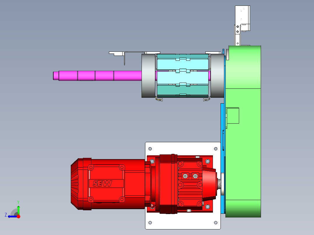 5M速冻食品轻型托盘输送线 TCL-500右视图