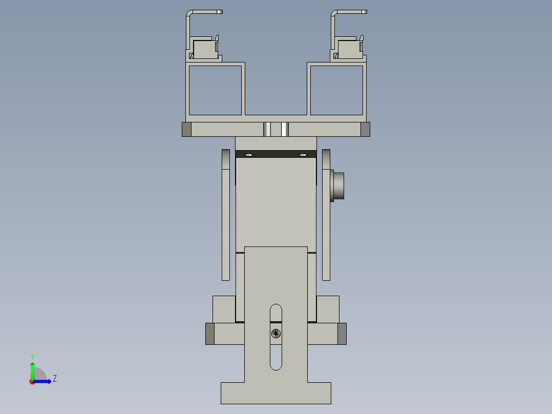 17268插1排后直震组件左视图
