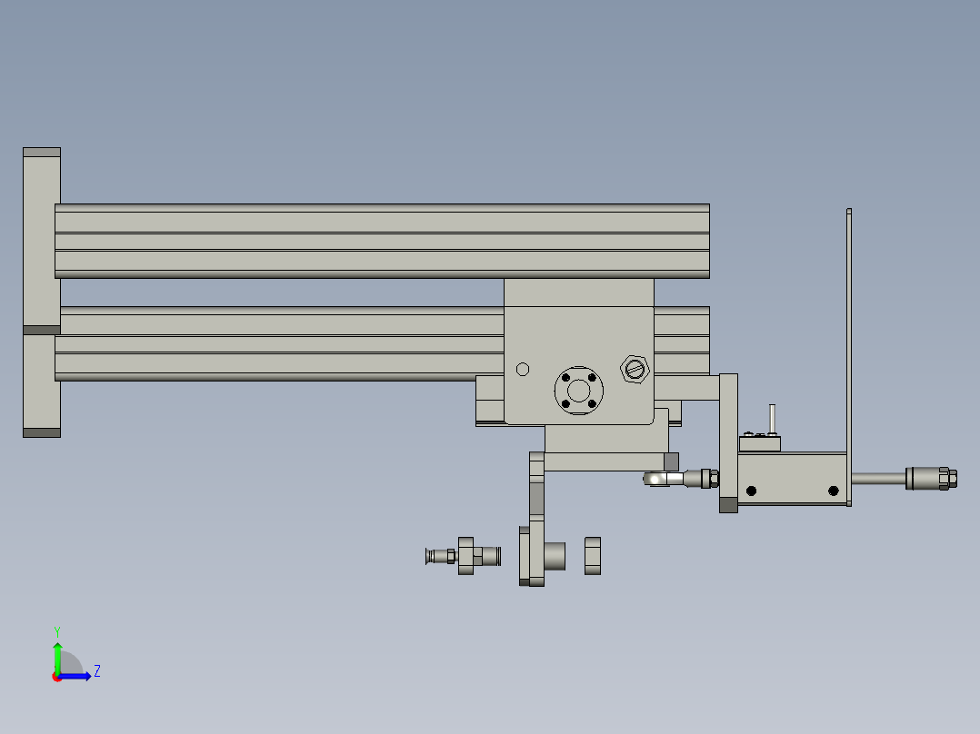 2580T铁搬运机构左视图