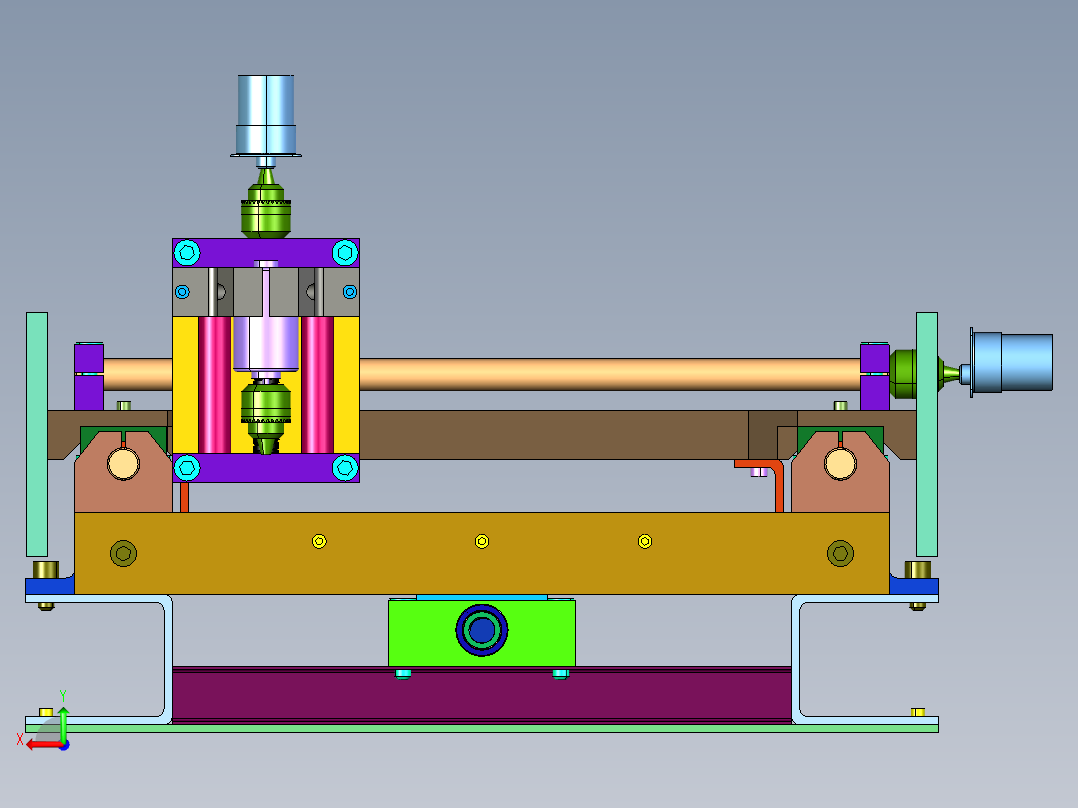 石材旋转轴立体浮雕机后视图