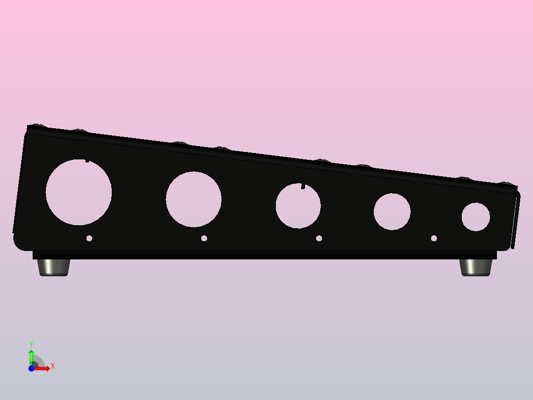 踏板290毫米宽前视图