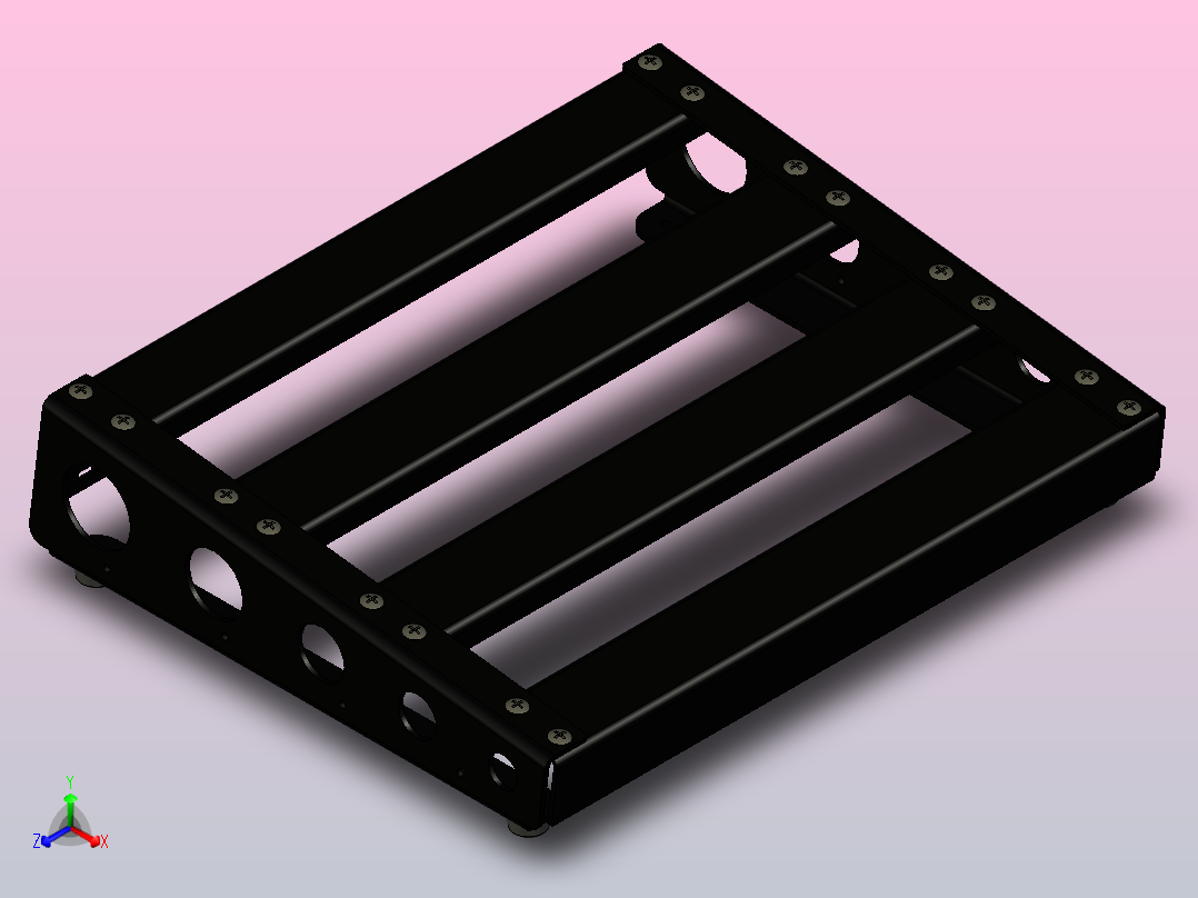 踏板290毫米宽正等轴测图