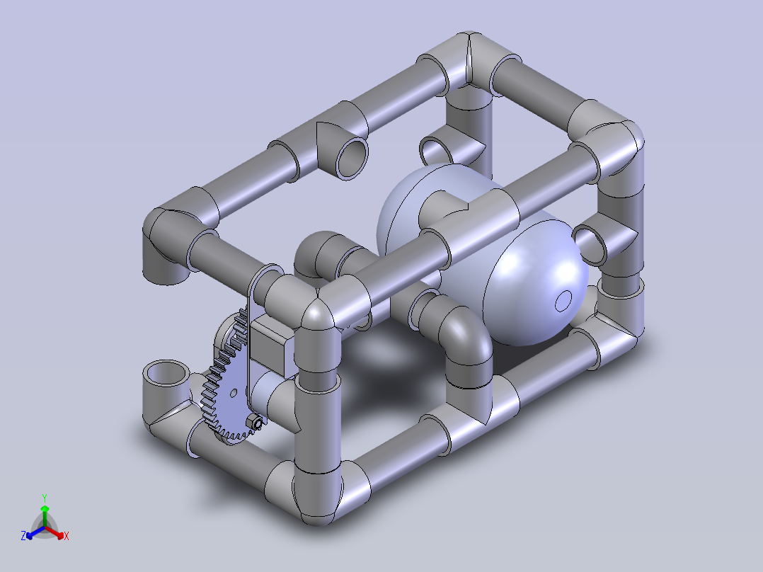 通风机正等轴测图