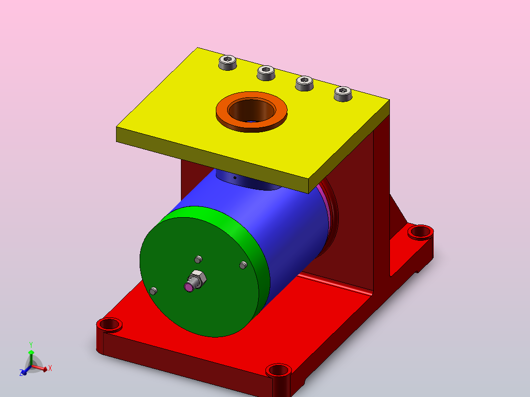锥齿轮座钻孔夹具主视图