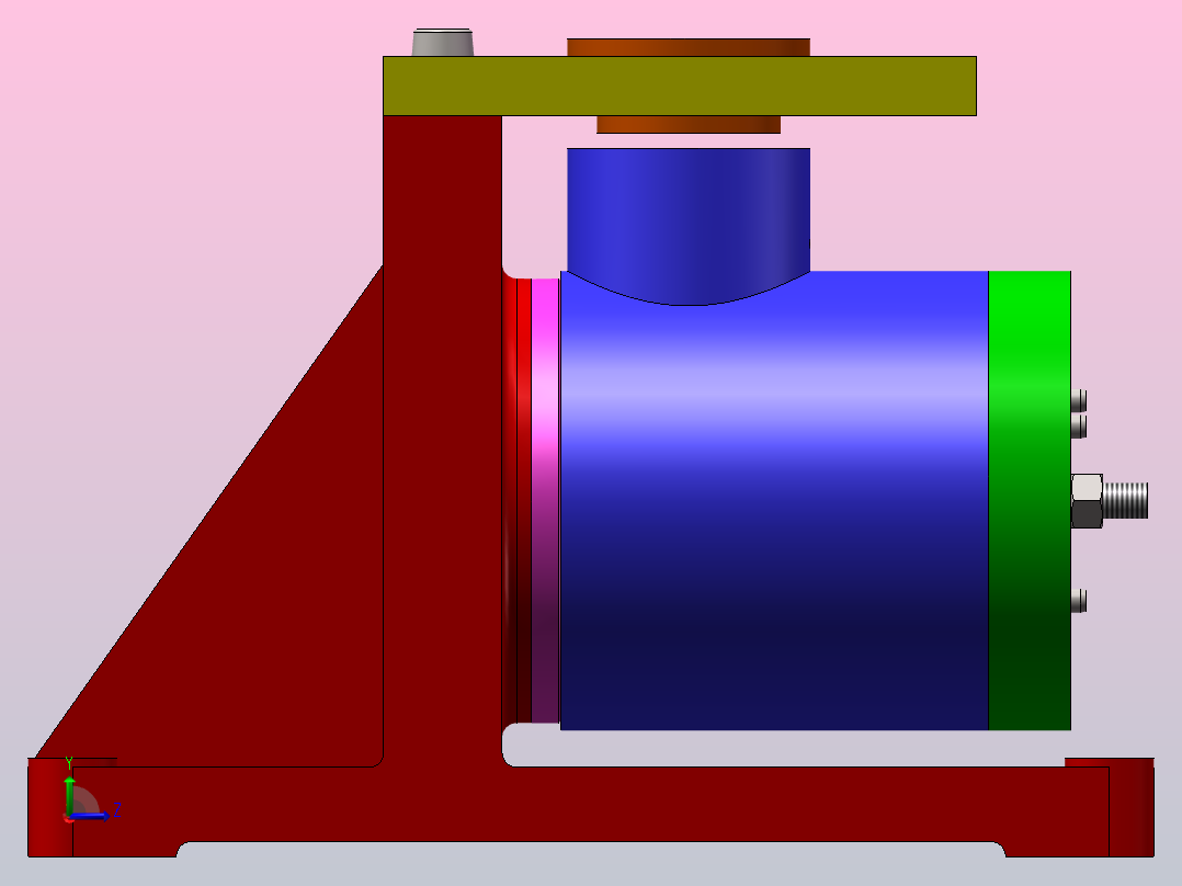 锥齿轮座钻孔夹具左视图