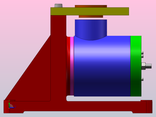 锥齿轮座钻孔夹具左视缩略图
