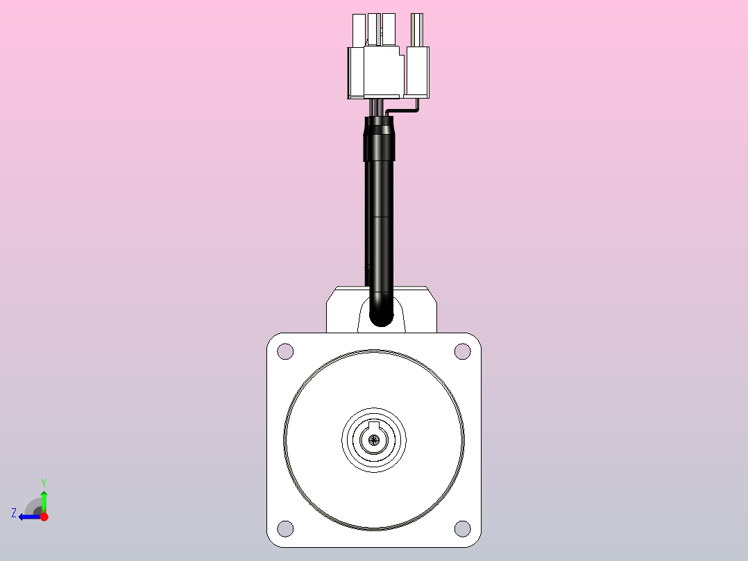 松下伺服电机 MATSUSHITA_MQMF012L1V2右视图