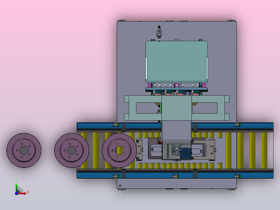 自动打标机俯视图