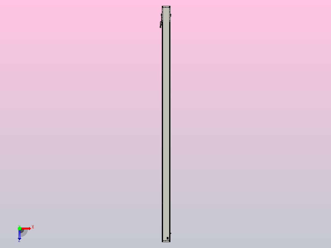 直驱直线电机轴TPA-LNP2-140-20C4-1-L3780-3-C-05-N3俯视图