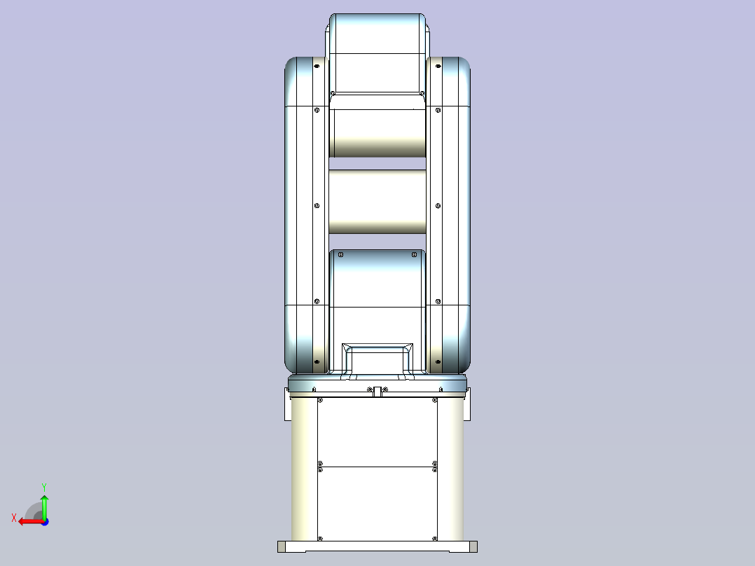 6轴机械手臂全新机器人3D模型后视图
