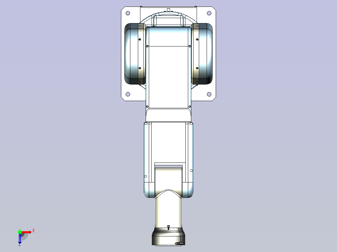 6轴机械手臂全新机器人3D模型俯视图