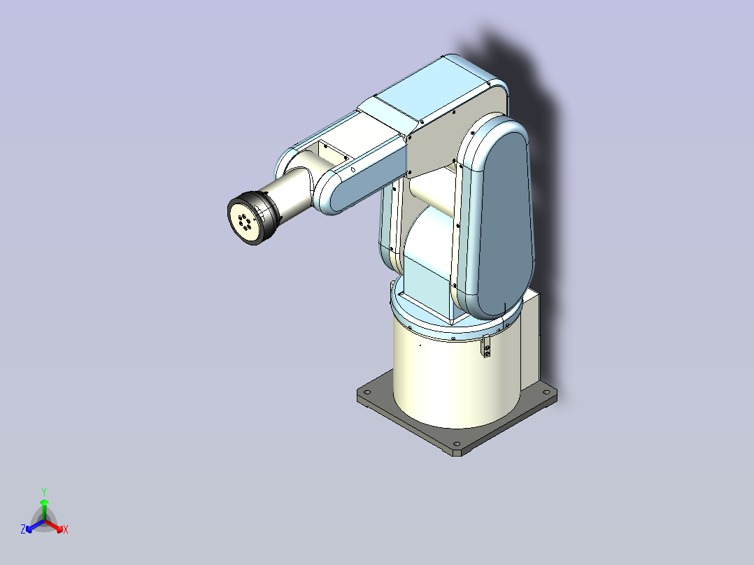 6轴机械手臂全新机器人3D模型正等轴测图
