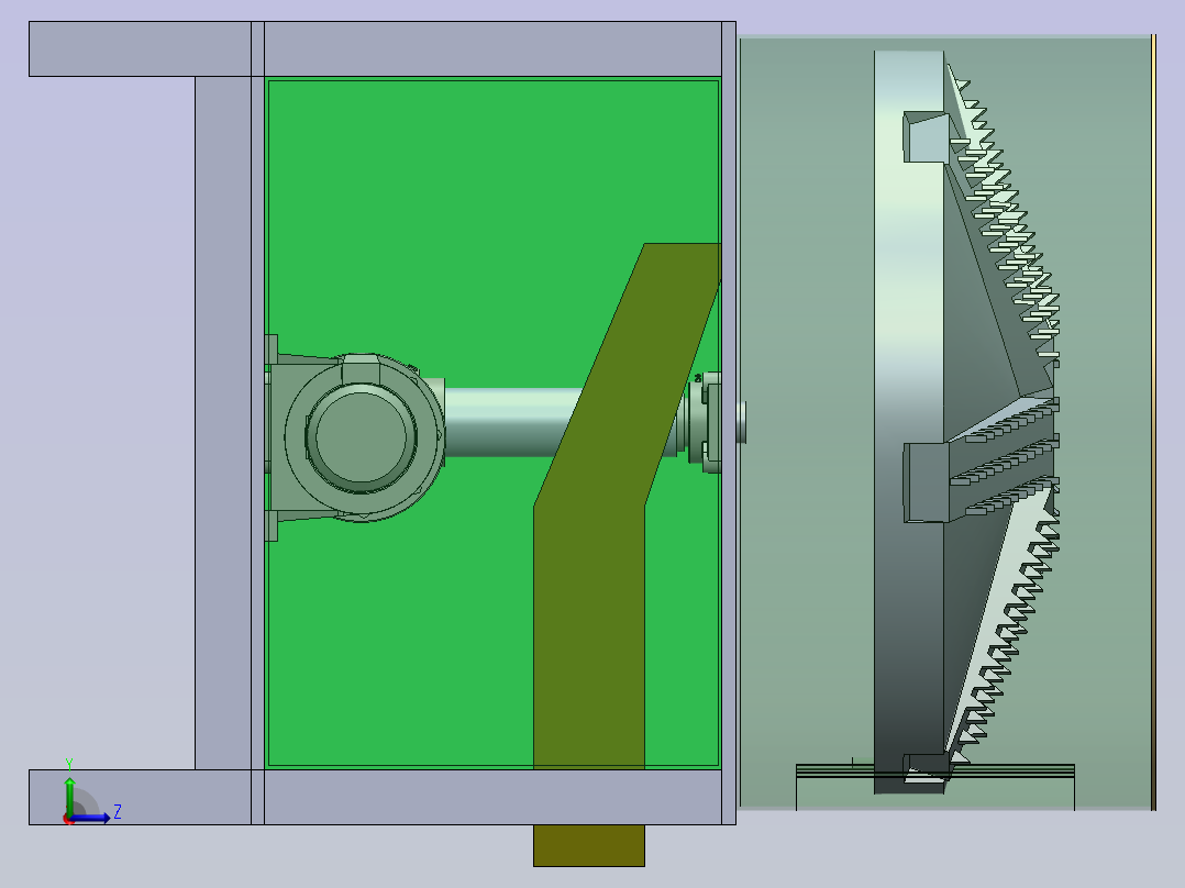 自动去鱼鳞机设计【含SOLIDWORKS】左视图
