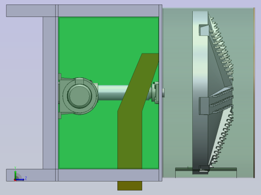 自动去鱼鳞机设计【含SOLIDWORKS】左视缩略图