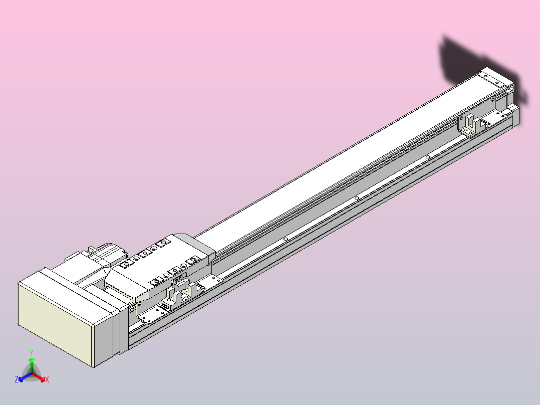 滚珠丝杠直线轴内置导轨TPA-GCR-50-1210C-L400-MR-M10-N3主视图