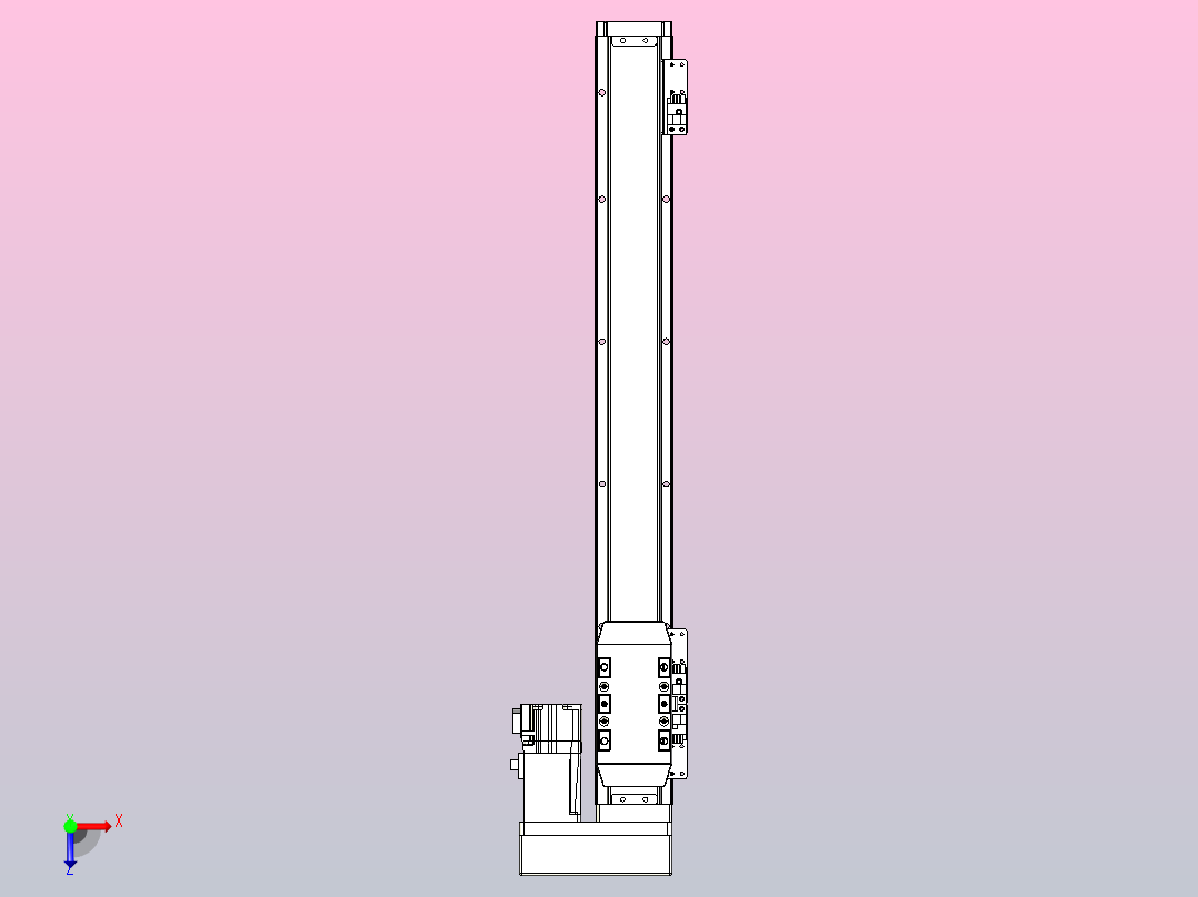 滚珠丝杠直线轴内置导轨TPA-GCR-50-1210C-L400-MR-M10-N3俯视图