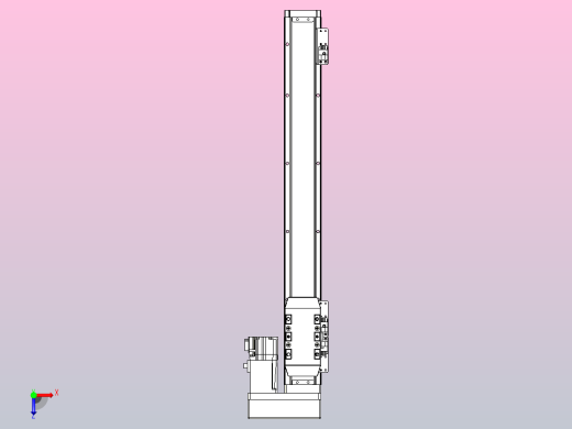 滚珠丝杠直线轴内置导轨TPA-GCR-50-1210C-L400-MR-M10-N3俯视缩略图