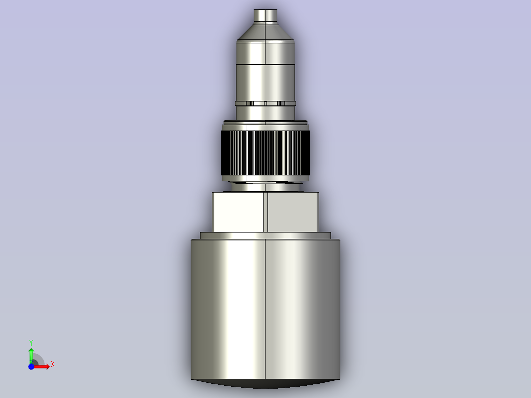 051-手电筒-10W LED手电筒 STEP前视图