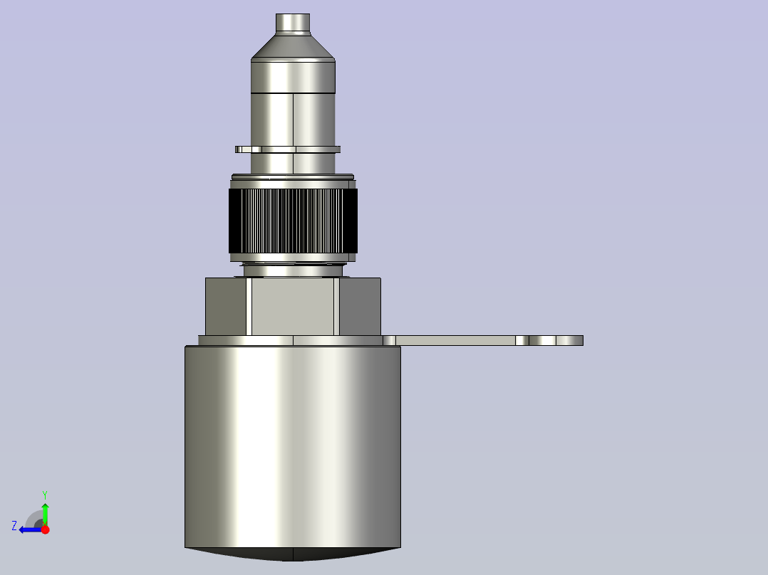 051-手电筒-10W LED手电筒 STEP右视图
