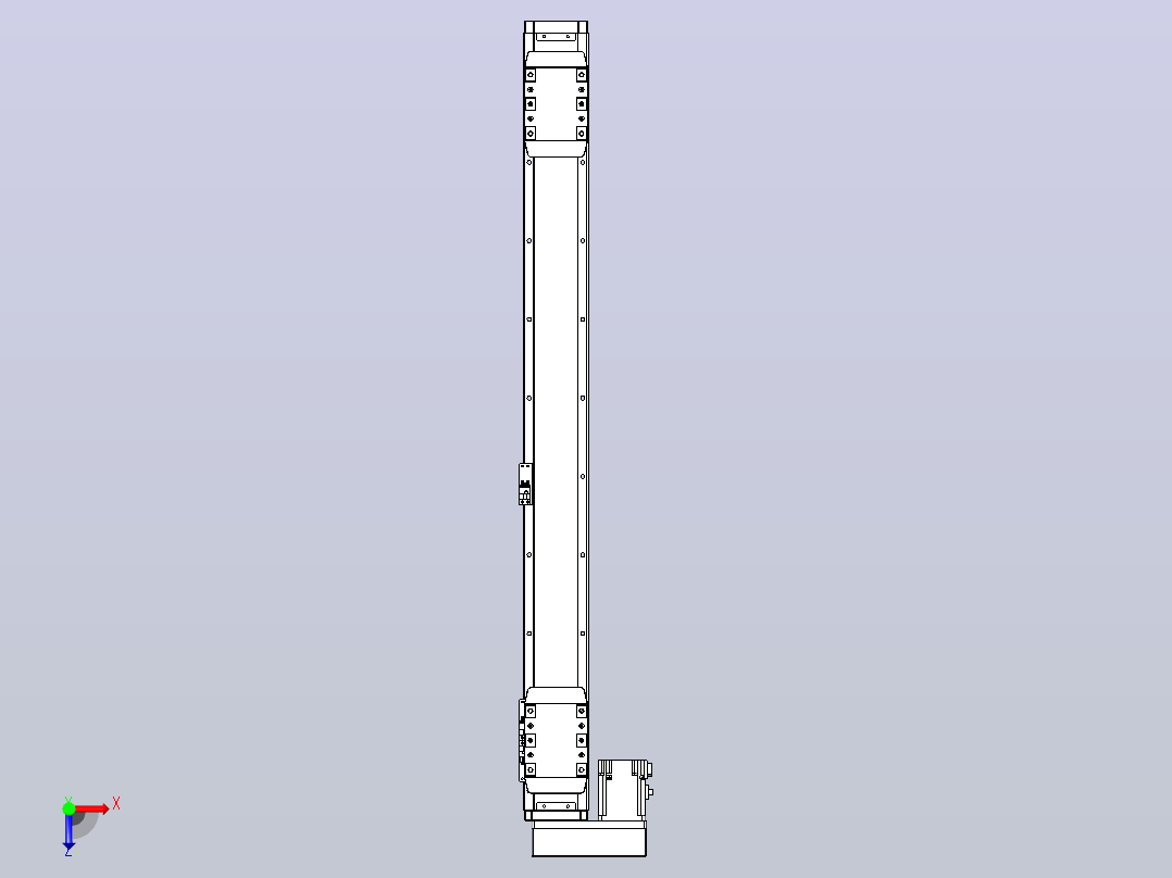 滚珠丝杠线性轴TPA-GCRS-80-1610C-L300-ML-M20-N3俯视图