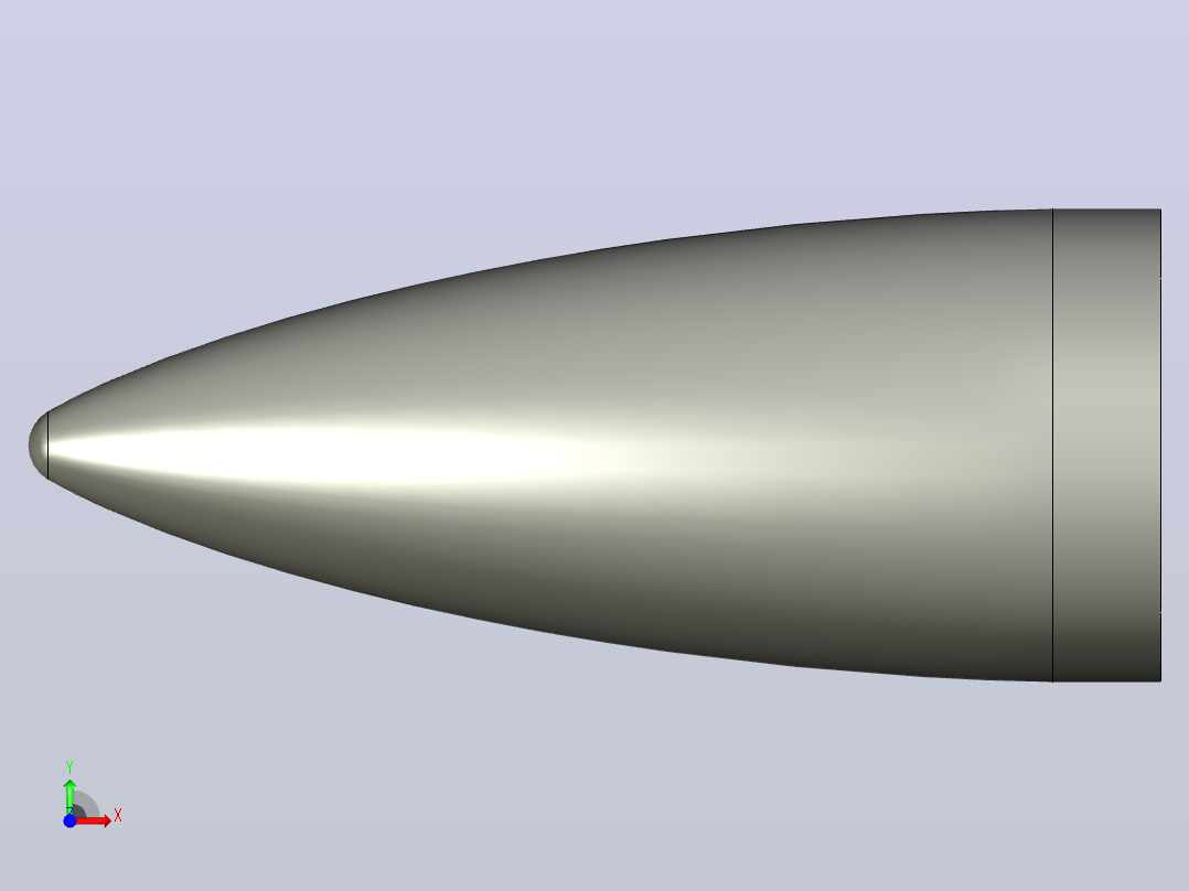 生成LV-HAACK曲线C = 1_3逐步使用SolidWorks中的方程式生成。前视图