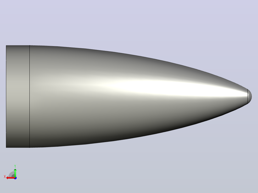 生成LV-HAACK曲线C = 1_3逐步使用SolidWorks中的方程式生成。后视图