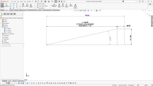 生成LV-HAACK曲线C = 1_3逐步使用SolidWorks中的方程式生成。缩略图