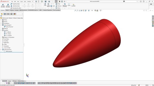 生成LV-HAACK曲线C = 1_3逐步使用SolidWorks中的方程式生成。缩略图