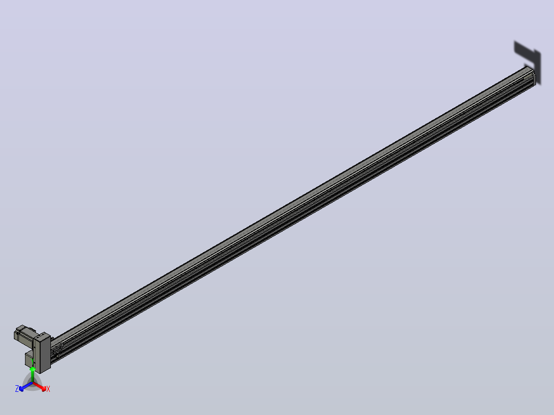 皮带直线轴半封闭可选导轨TPA-HNB-65S-90-L2750-RU-C-P10-N3主视图