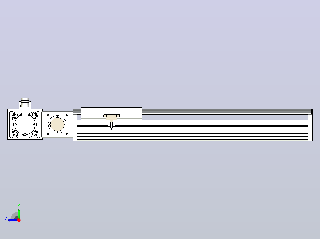 皮带直线轴半封闭可选导轨TPA-HNB-220D-176-L500-ML-C-P1K-N3右视图