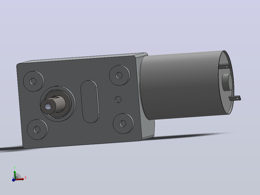 JGY-370 DC12V双轴齿轮电机主视图