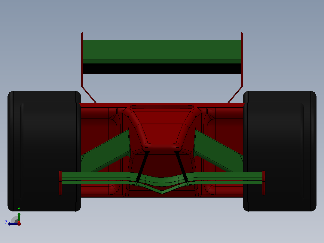 F-1 一级方程式赛车右视图