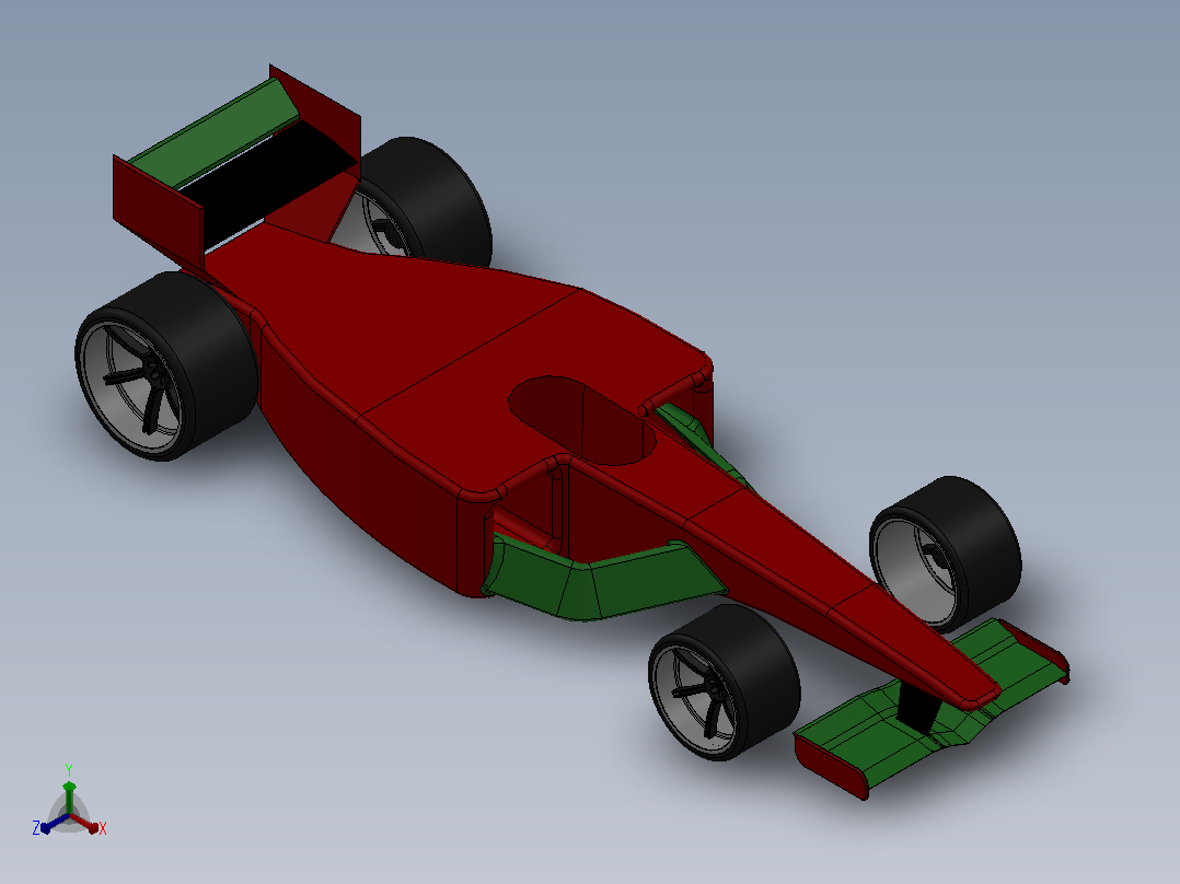 F-1 一级方程式赛车正等轴测图