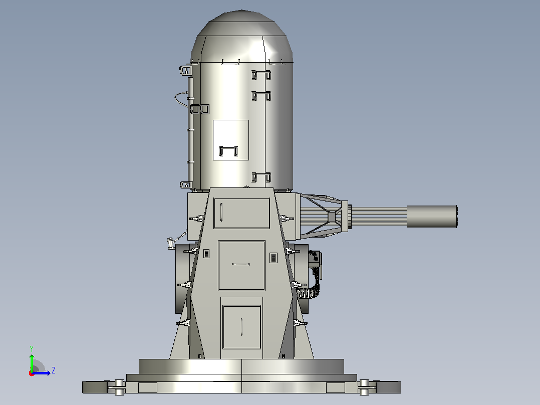 1× 20毫米M61A2火神6管加特林加农炮左视图