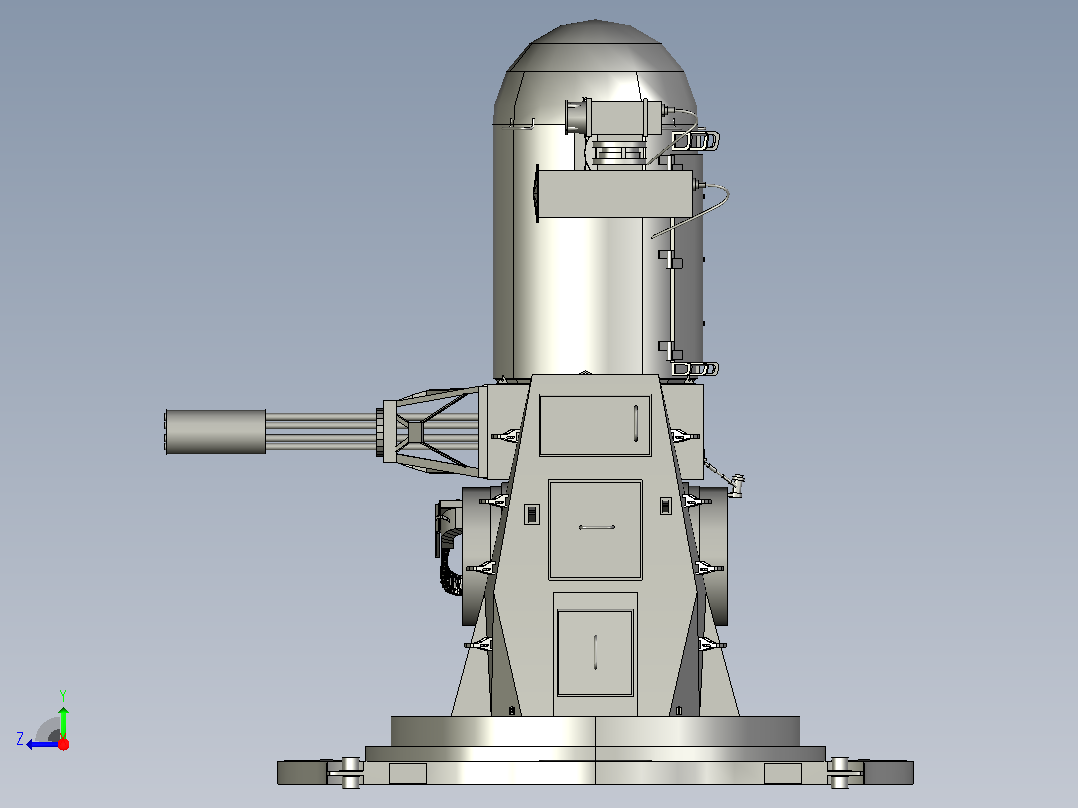 1× 20毫米M61A2火神6管加特林加农炮右视图