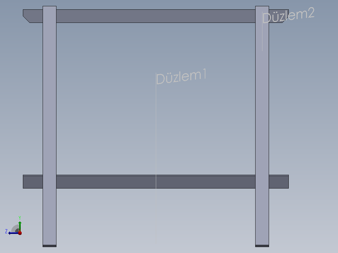A字架右视图