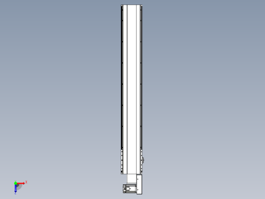 皮带直线轴半封闭可选导轨TPA-HNB-202D-140-L1250-MR-C-P75-N3俯视缩略图